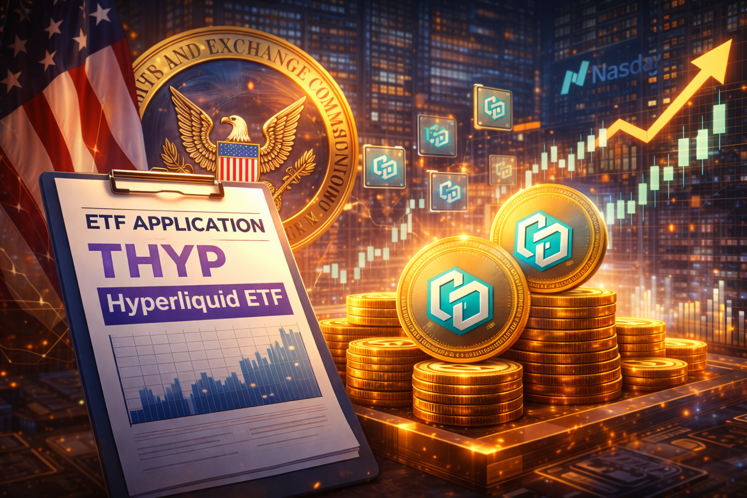 21Shares avança com ETF de Hyperliquid e busca listagem na Nasdaq sob o ticker THYP