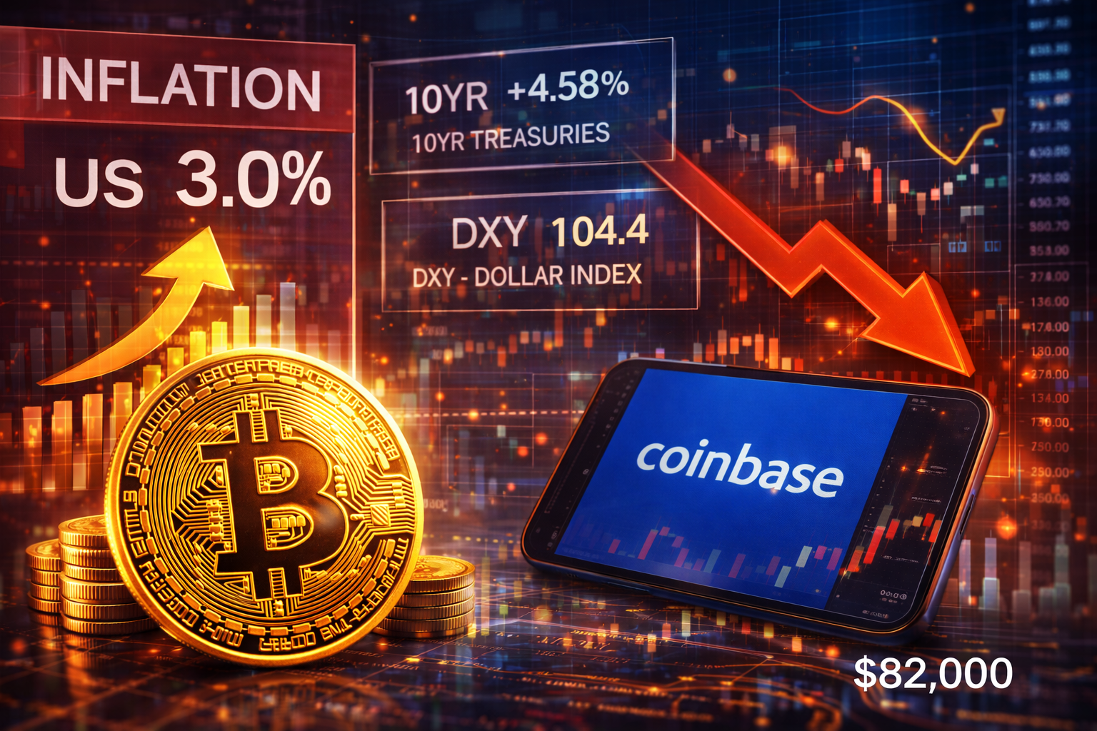 Como os dados de inflação dos EUA pressionam Bitcoin e Coinbase