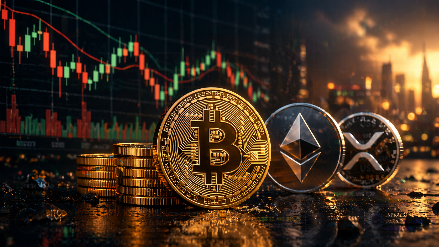 bitcoin, ethereum e xrp