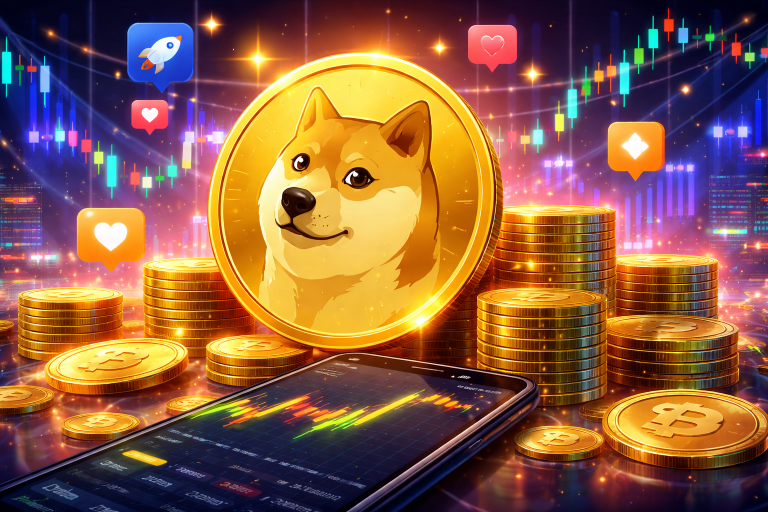Dogecoin vê salto de 28% em endereços ativos e reacende debate sobre nova alta