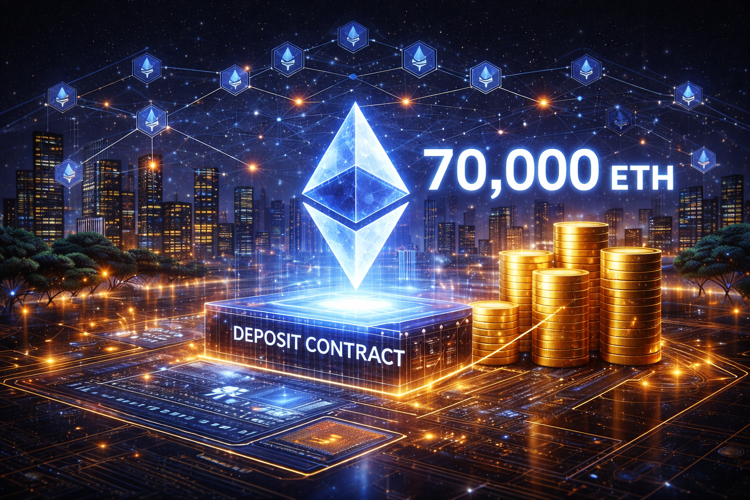 Ethereum Foundation atinge meta de 70 mil ETH em stake com aporte de US$ 93 mi