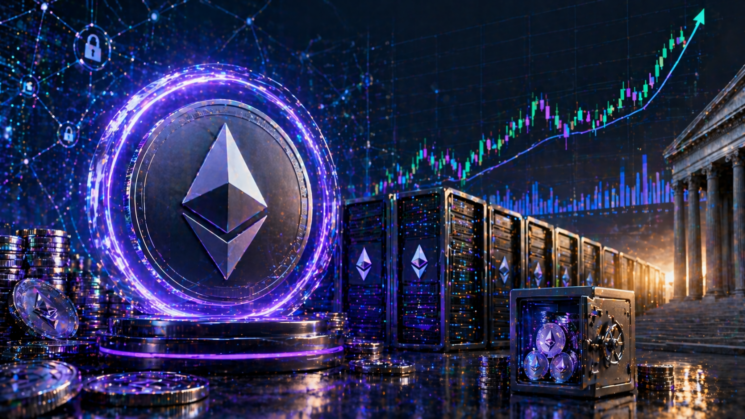 Ethereum atinge novo recorde em staking e reforça aperto de oferta