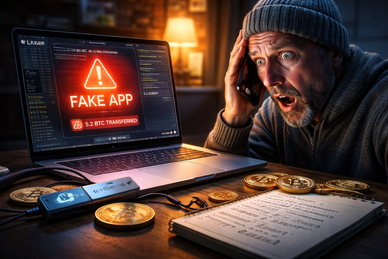 ALERTA MÁXIMO: App Falsa da Ledger Rouba 5,9 BTC na App Store! Autocustódia é a Única Salvação?