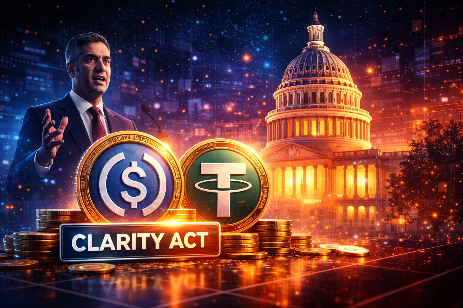 Clarity Act e yield de stablecoins está próximo