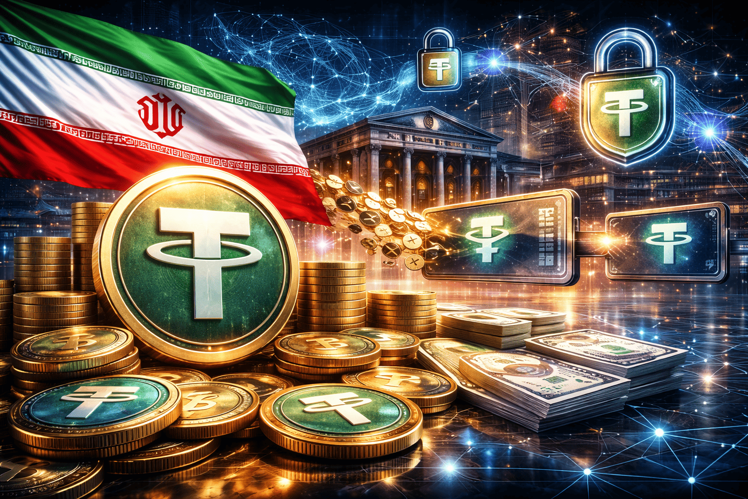 Sanções bancárias no entorno do Irã empurram traders para o USDT