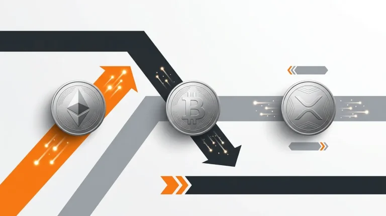 Divergência nos ETFs opõe Ethereum, Bitcoin e XRP