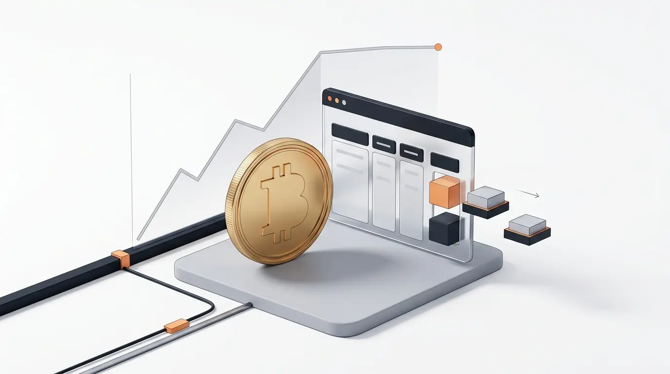Ilustração de venda institucional de ETF de Bitcoin após alta do mercado